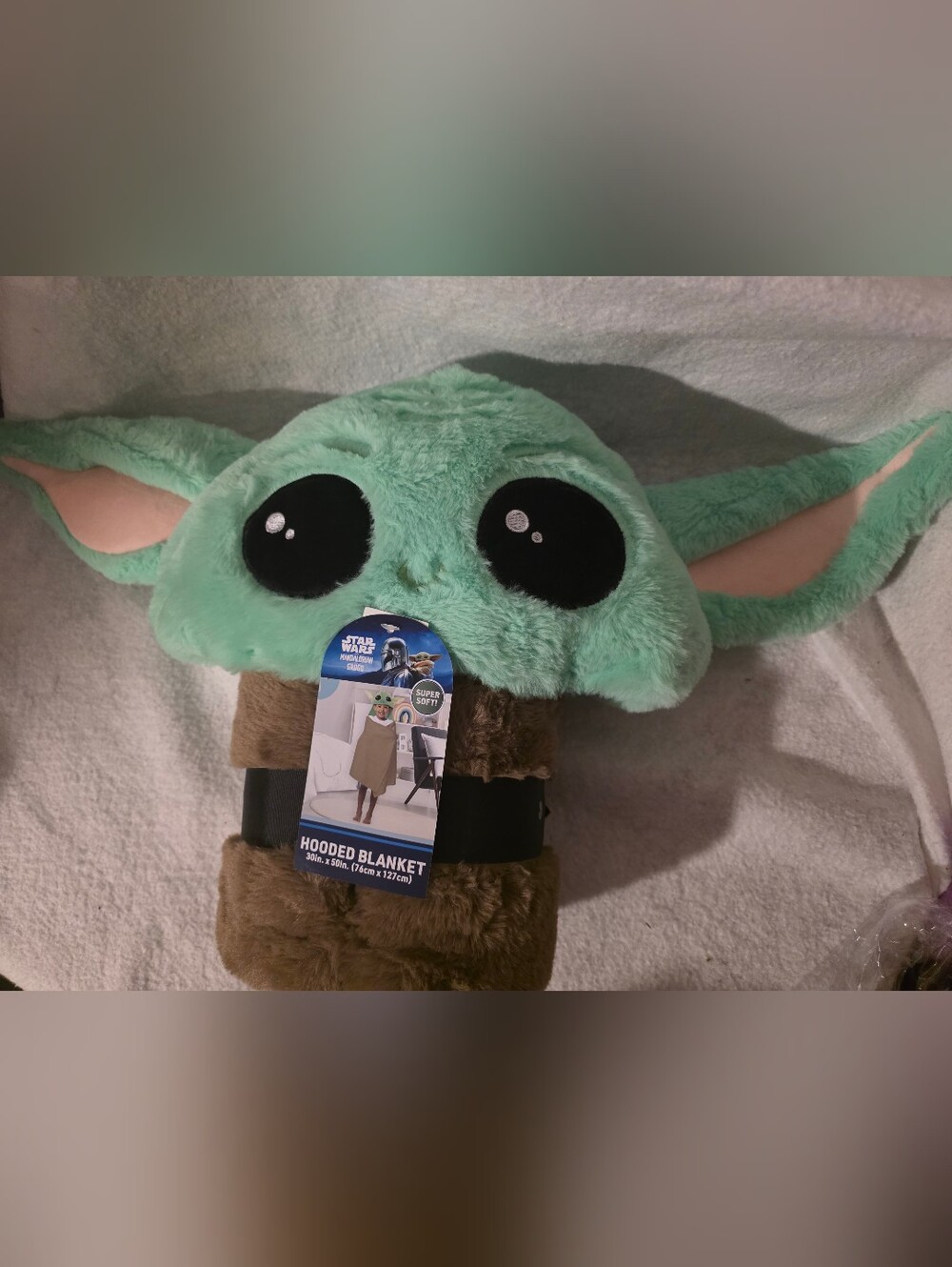 Star Wars The Mandalorian Grogu Hooded Blanket - Green